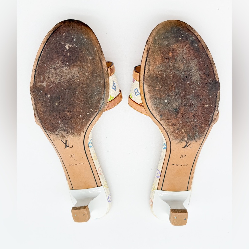 Louis Vuitton Y2K Murakami Multicolor LV
Monogram Mule Slide Sandals EU 37 US 7 - Picture 11 of 15